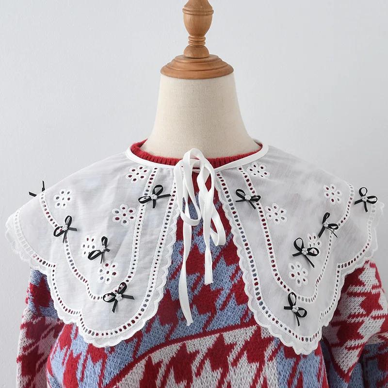 Women Shirt Fake Collar Shoulder Wraps Shawl Casual Summer Dress Cape Sweater Lapel Shirt Detachable Collar False Collar