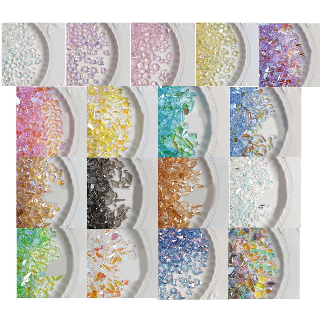 50Pcs Pointed Bottom Nail Rhinestones Mini Diamond Nail Charms 3D Crystal Gems Jewelry DIY Manicure Nail Decoration