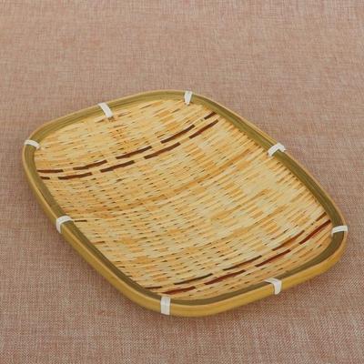 Handmade Bamboo Basket Set: Woven Sieve, Storage Basket, Fruit Plate, Snack Tray, Farm-Style Round Winnowing Basket