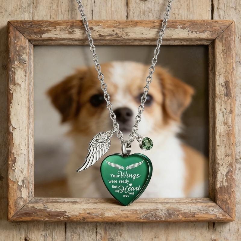 Sentimental Pet Memorial Pendant Necklace for Departed Pet Loss Remembrances Cremation Jewelry for Emotion Suport