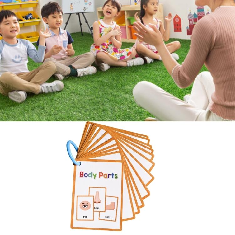 Early Learning Word Card Interactive Vocabulary Building Flash Cards Children Learning English Vocabulary Cards 11x8cm