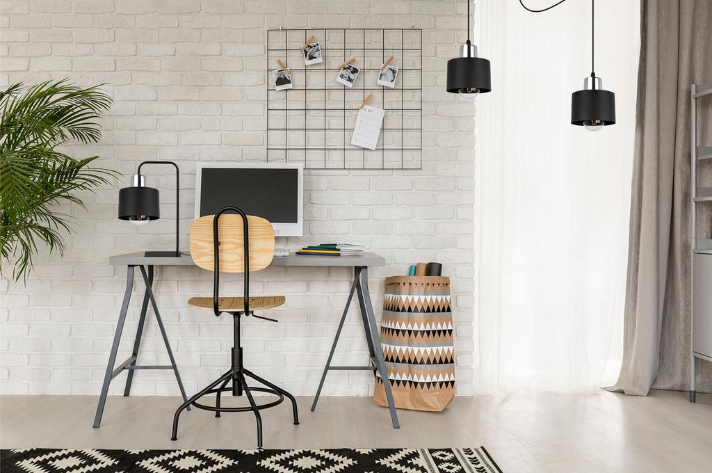 MODERN NIGHT TABLE LAMP BLACK LED LAMP