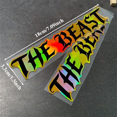 THE BEAST Motorrad Aufkleber Wasserdicht für Motorradhelm Kraftstofftank Frontverkleidung Autofenster Roller Vinyl Aufkleber