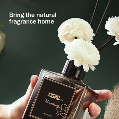 Floraler, feuerloser Aromatherapie-Raumduft für Zuhause, Schilf-Diffusor-Sets, Haushalts-Frischduft, Langanhaltend, Für das Badezimmer