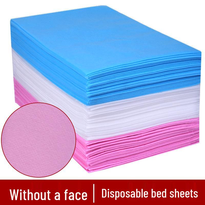 Thick Disposable Non-Woven Waterproof & Oilproof Bed Sheets with Face Hole for Salons