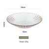 ZISIZ Gold Rim Floral Glass Plate Set