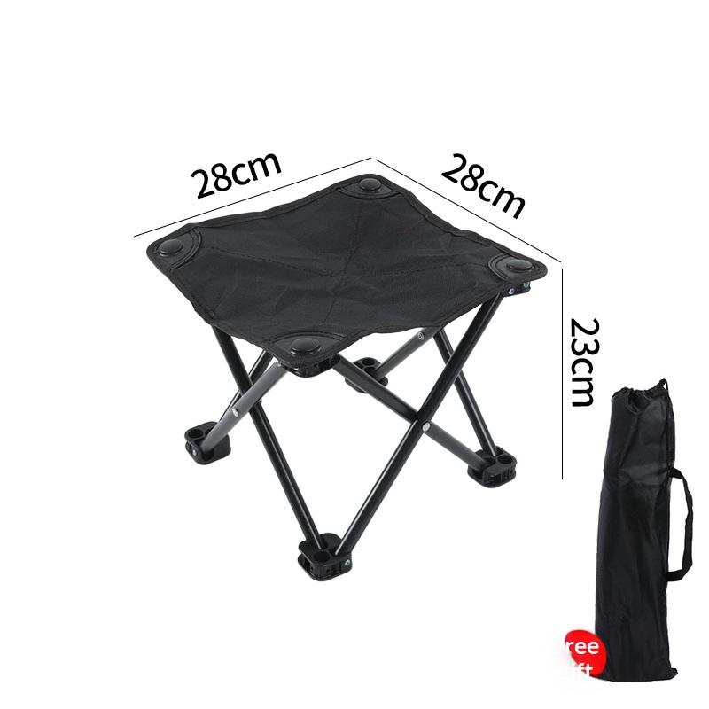 Portable Folding Camping Stool Sturdy Steel Frame Durable Oxford Seat For Leisure Beach Hiking Fishing Picnic