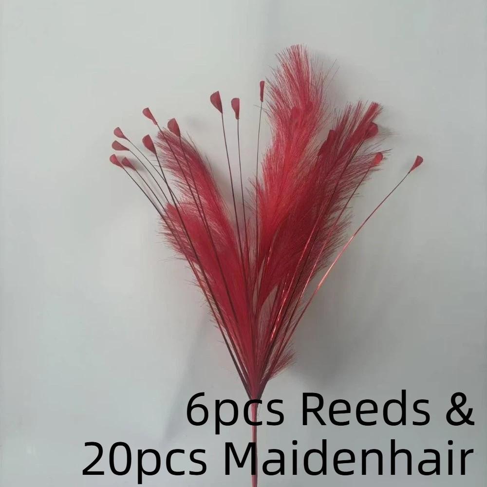 Fireworks Maidenhair Grass Artificial Reed Plant Bouquet Pampas Grass Wedding