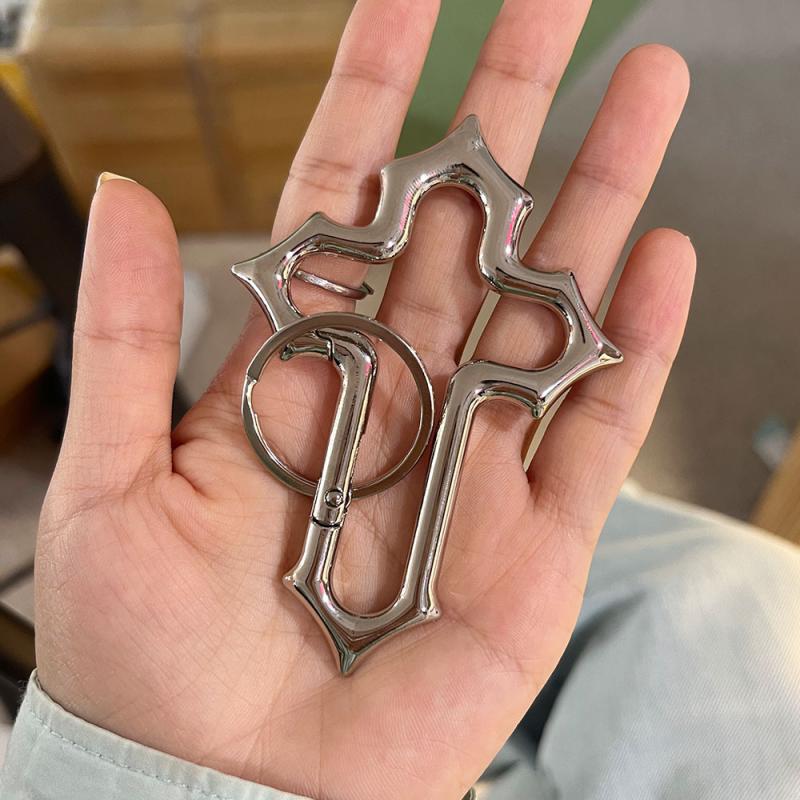 Zinc Alloy Bag Charm Trinkets Keychain Cross Carabiner Keychain Camping Hiking Outdoor Climber Waist Pendant Accessories Gift