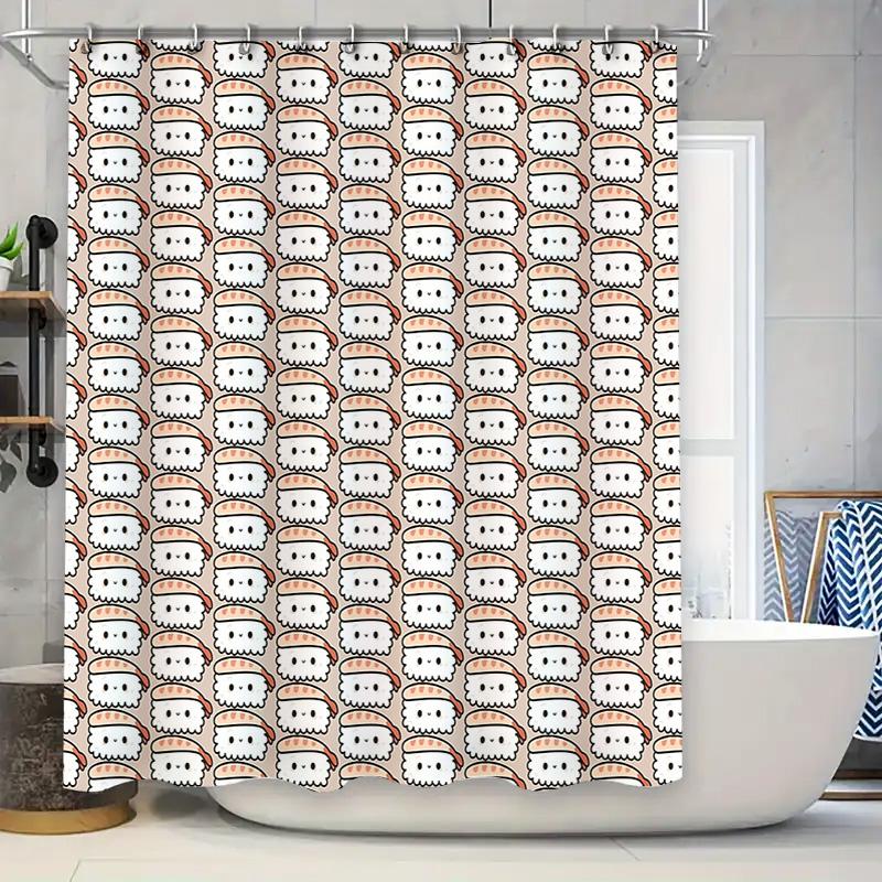 

Burger Shower Curtain Cute Sandwich Food Pattern Bathroom Decor Waterproof Liner Vintage Kitchen Novelty Fabric W60H190(CM)-1 Pcs