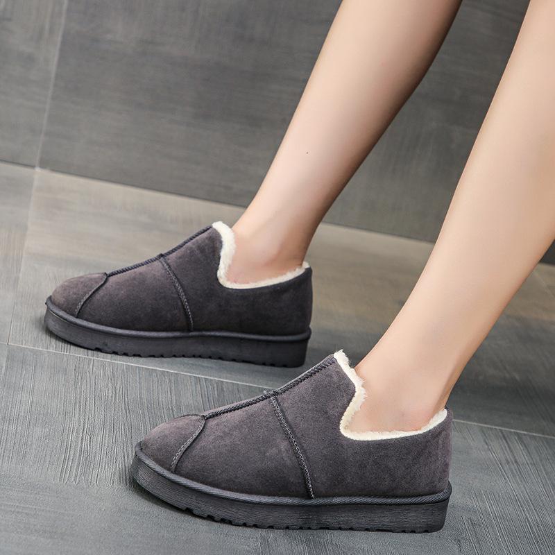 Snow Boots Women's Short Tube Thickened Cotton Shoes Non-slip Winter New Shoes Student Women's Shoes Black Boots