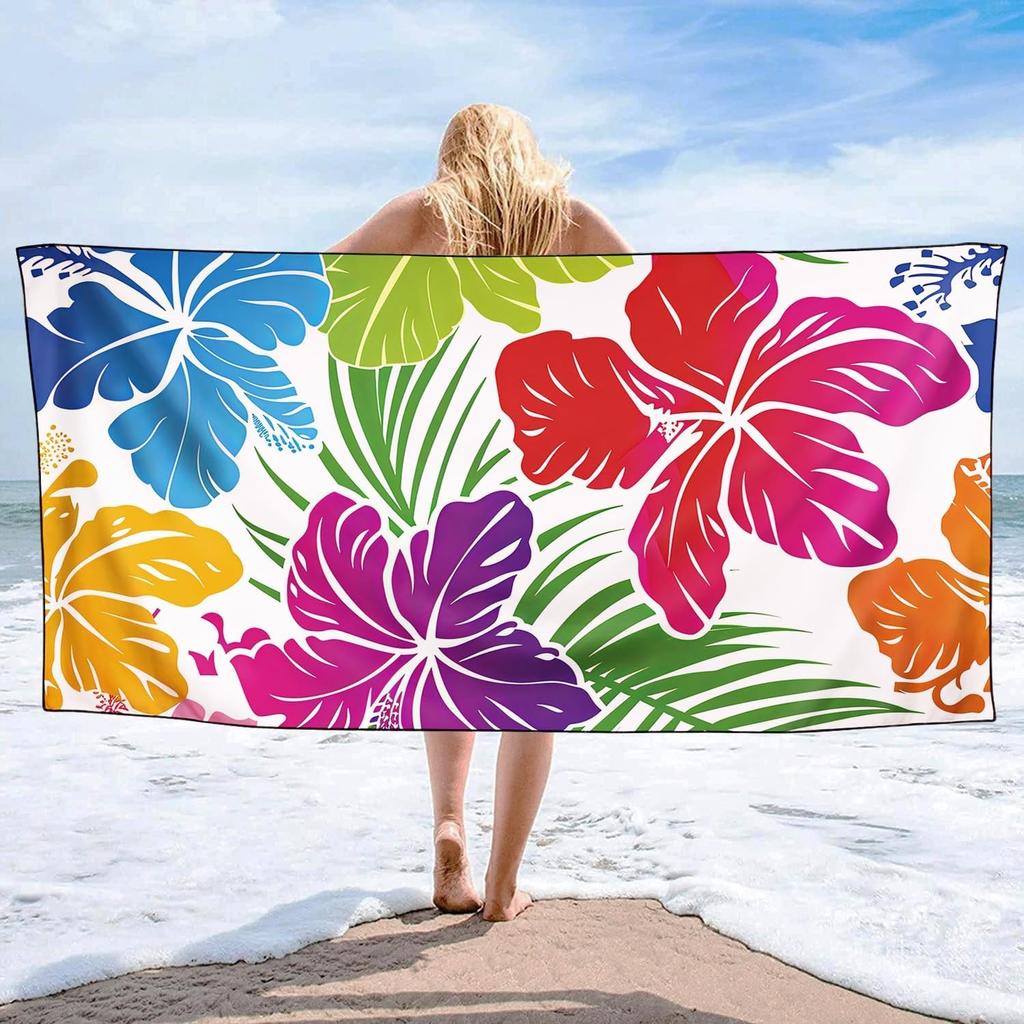 1PC Beach Towel Hawaii style for Family stuffs friend Gifts Quick-Dry Sand free For Bath Yoga Tourism Beach Camping Swimming GYM