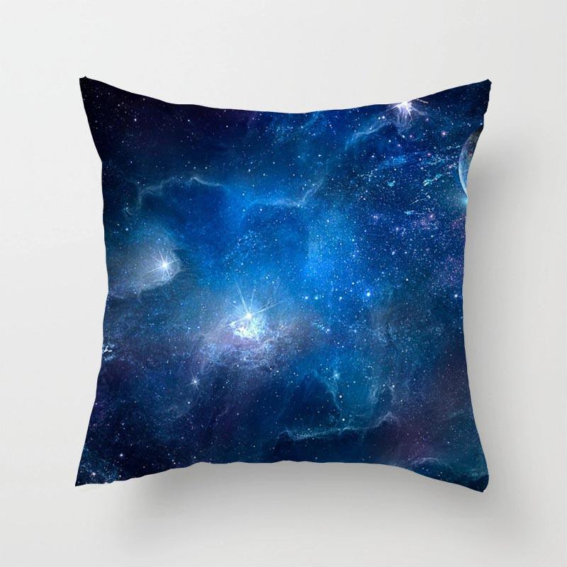 Fronha para quarto e sala de estar, capa para sofá, quadrado, galáxia, colorido, geométrico, almofada