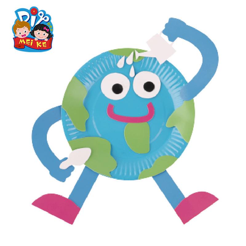 Handmade Earth Day Paper Plate Craft Kit for Kids