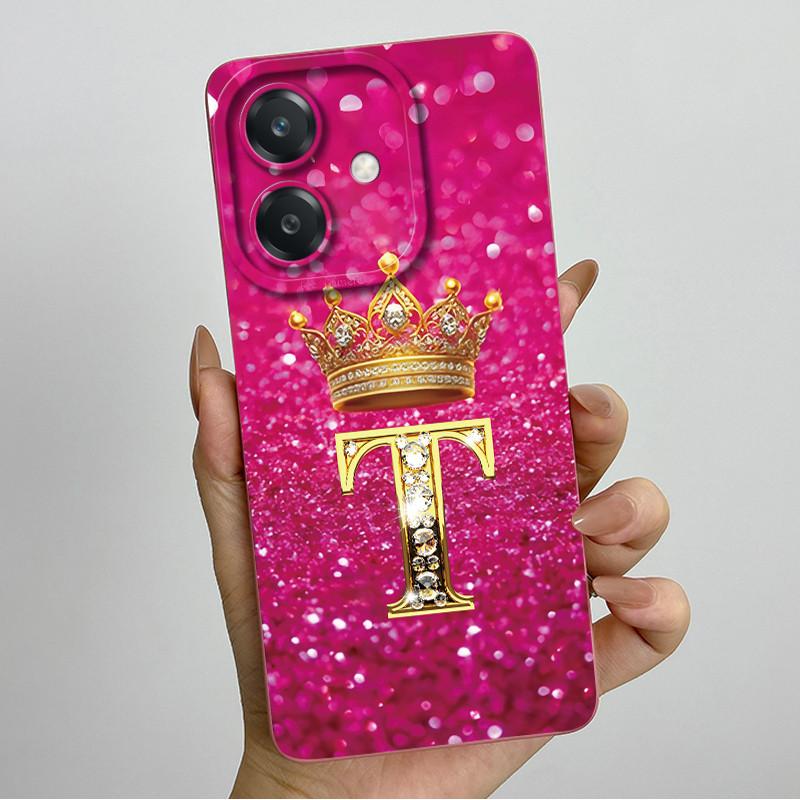 For Oppo A60 5G Case Silicon Crown Letter Shockproof Coque For OPPO A3 5G CPH2683 Cover For OPPO A3X A 3X A40 A40m 4G Phone Case