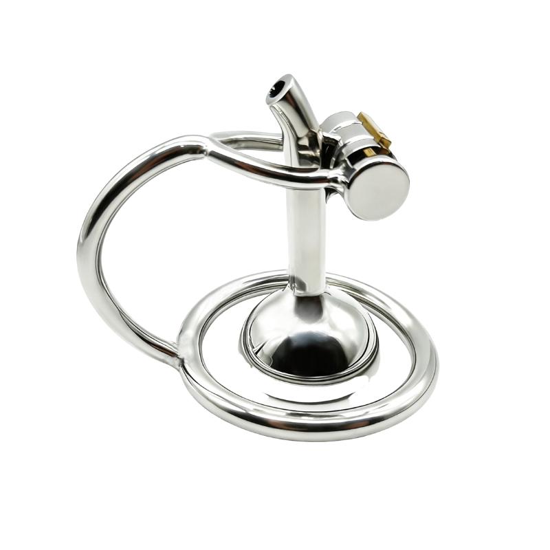 Adult Male Chastity Device with Reverse CB Lock Stainless Steel 304 Pot Lid Chastity Locking Device for Male Chastity