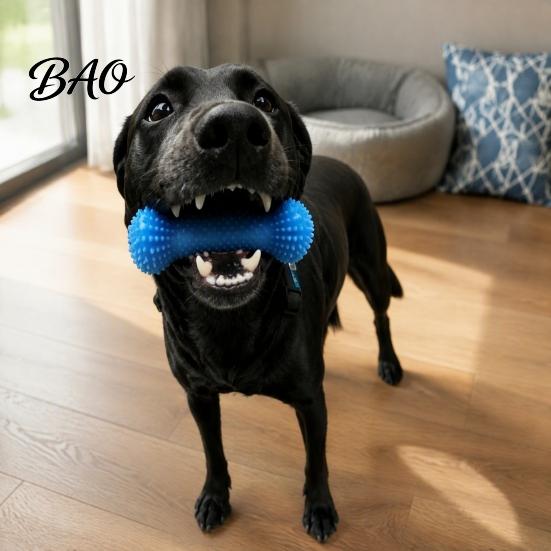 Dog Oral Health Care Tooth Brushing Helper, Pet Dental Prop Chewable Toy, Dual-Action Canine Cleaning Tool for Teeth, Removing Tartar And Plaque,