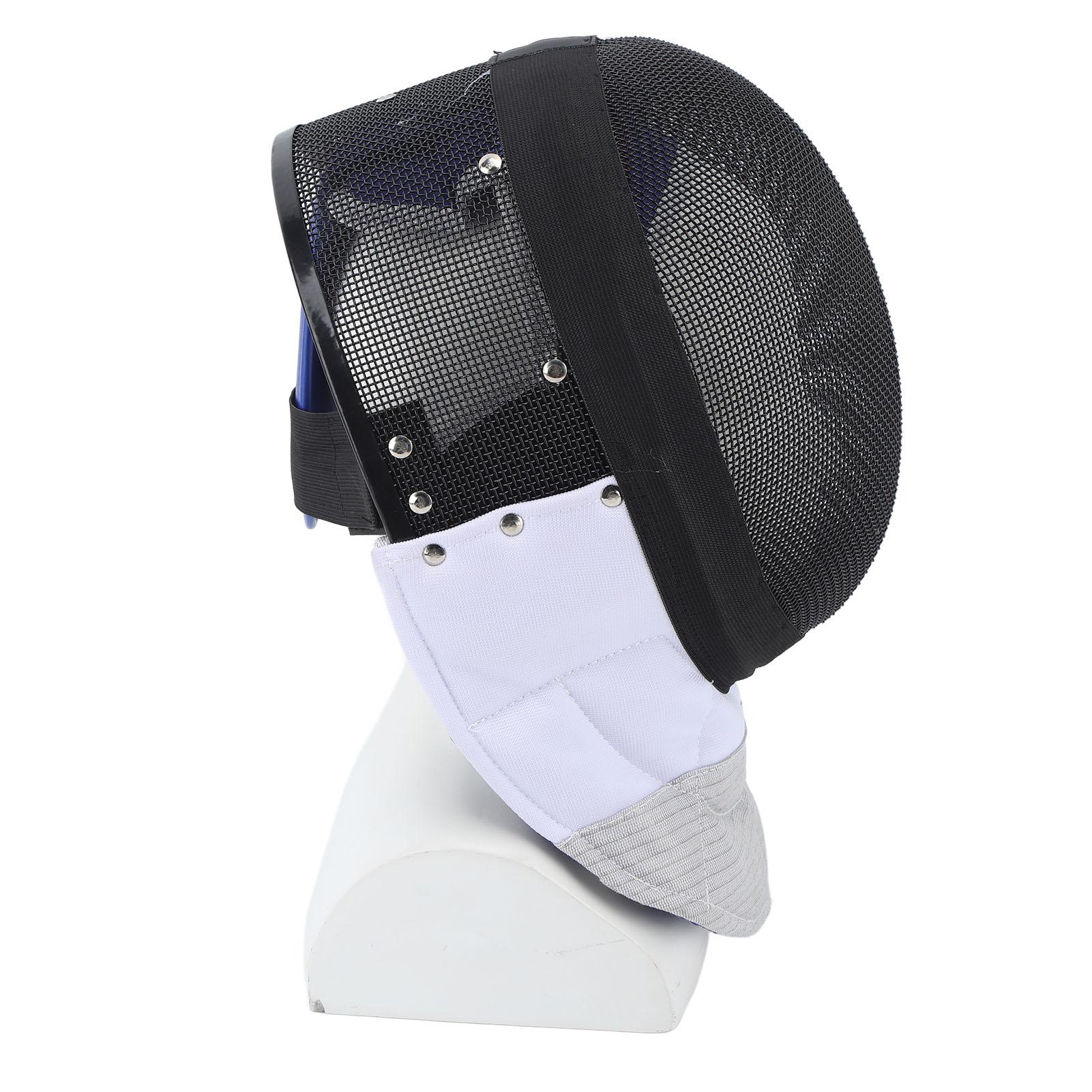 Masque d'escrime Masque de protection d'escrime avec bavette rembourrée pour l'entraînement quotidien et la compétition Noir
