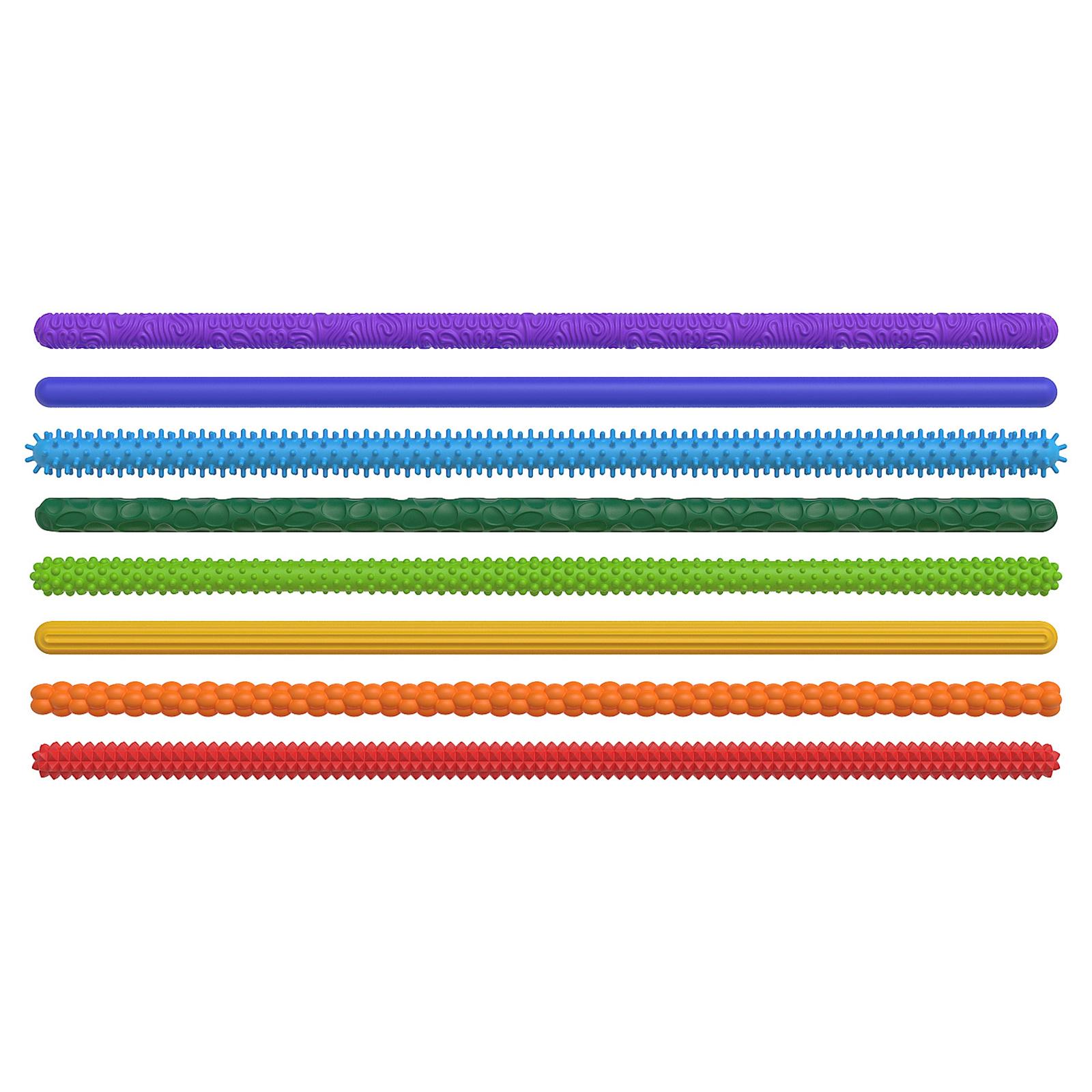 

Toys Sensory Stick Pack Of 8 - Textured Silicone Sensory Stick Toy For Children And Adults, Stress Relief Toy Gifts For Anxiety And ADHD One Size