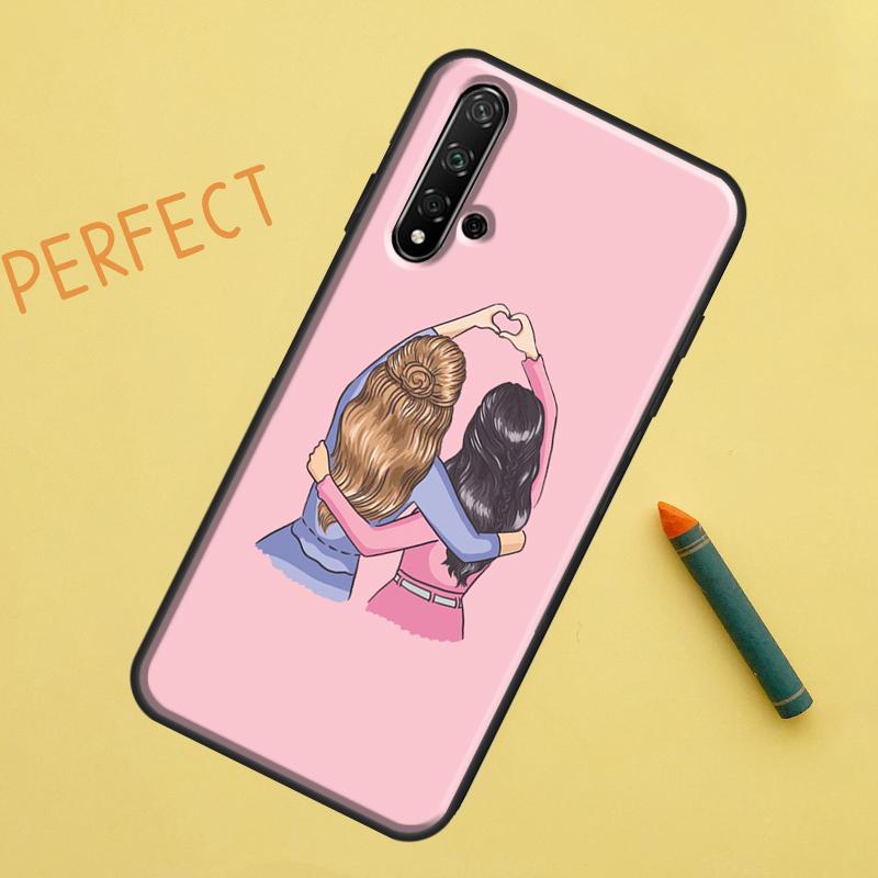 Best Friends BFF Matching For Huawei Nova 5T 9 10 SE 7i 8i 11i 12i Y60 Y61 Y70 Y72 Y73 Y90 Y91 P20 P30 P40 Lite Case