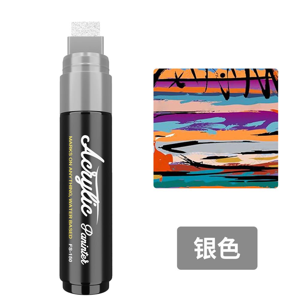 15mm Acrylic Marker Pen Large Tip Opaque Blendable Water-Based Art Marker for Professional Drawing Painting and Graffiti