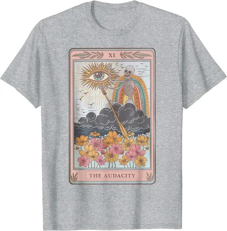 

Футболка с эстетикой «Карта Таро со скелетом Audacity и дурным глазом» XXXXXL небесно-голубой