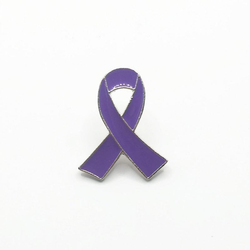 Red Ribbon Heart Enamel Pin - AIDS/HIV Charity Symbol