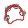 Tambourine Plastic Handheld Percussion 4 Bells Kids Musical Rhythm Instrument for School Party Concert Red