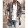 Spring New Men's Pocket Versatile Daily Retro Stand Up Collar Medium Long Woolen Coat Men's Casual Coat Men's Clothing