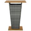 Bartisch Gray 80x80x110 Cm Poly Rattan and Solid Acacia Wood