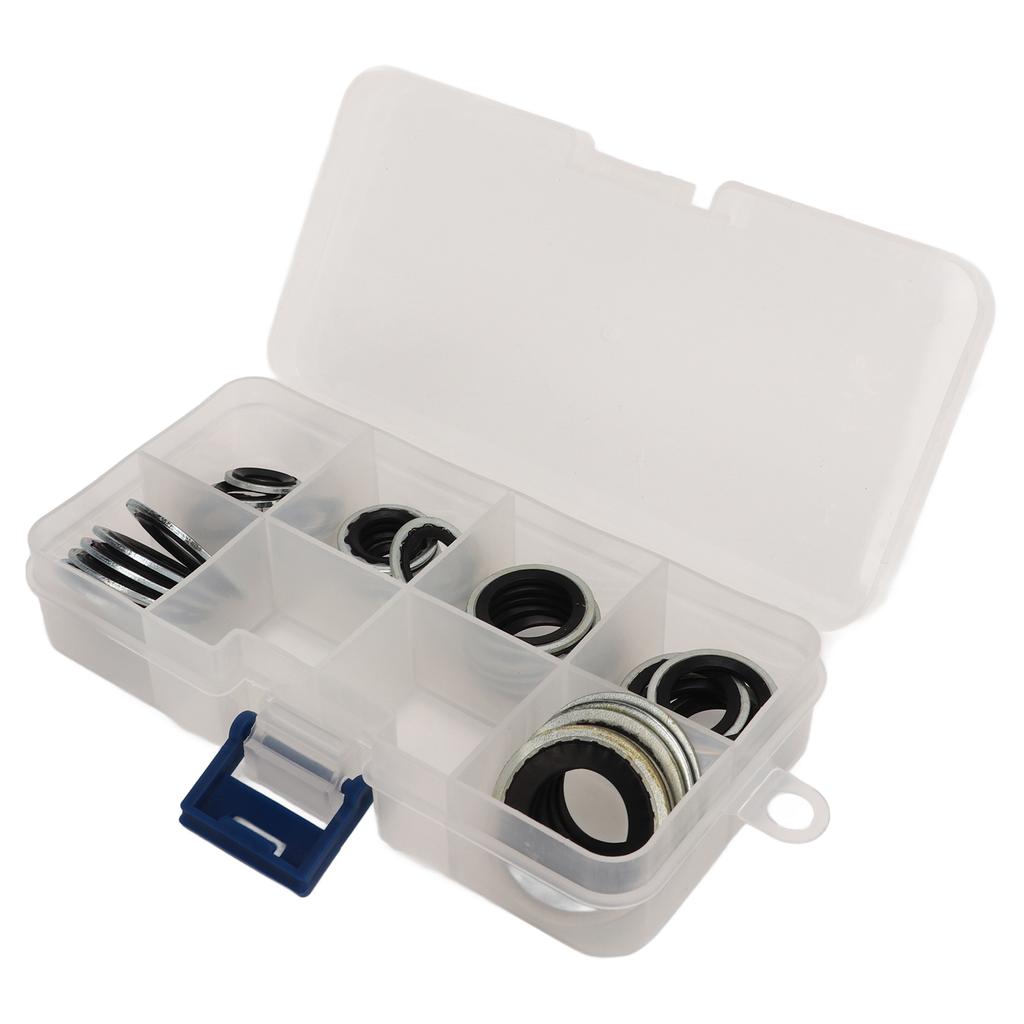 30PCS AC Compressor Seal Kit with Transparent Storage Box Universal Portable Lightweight Fit for Car