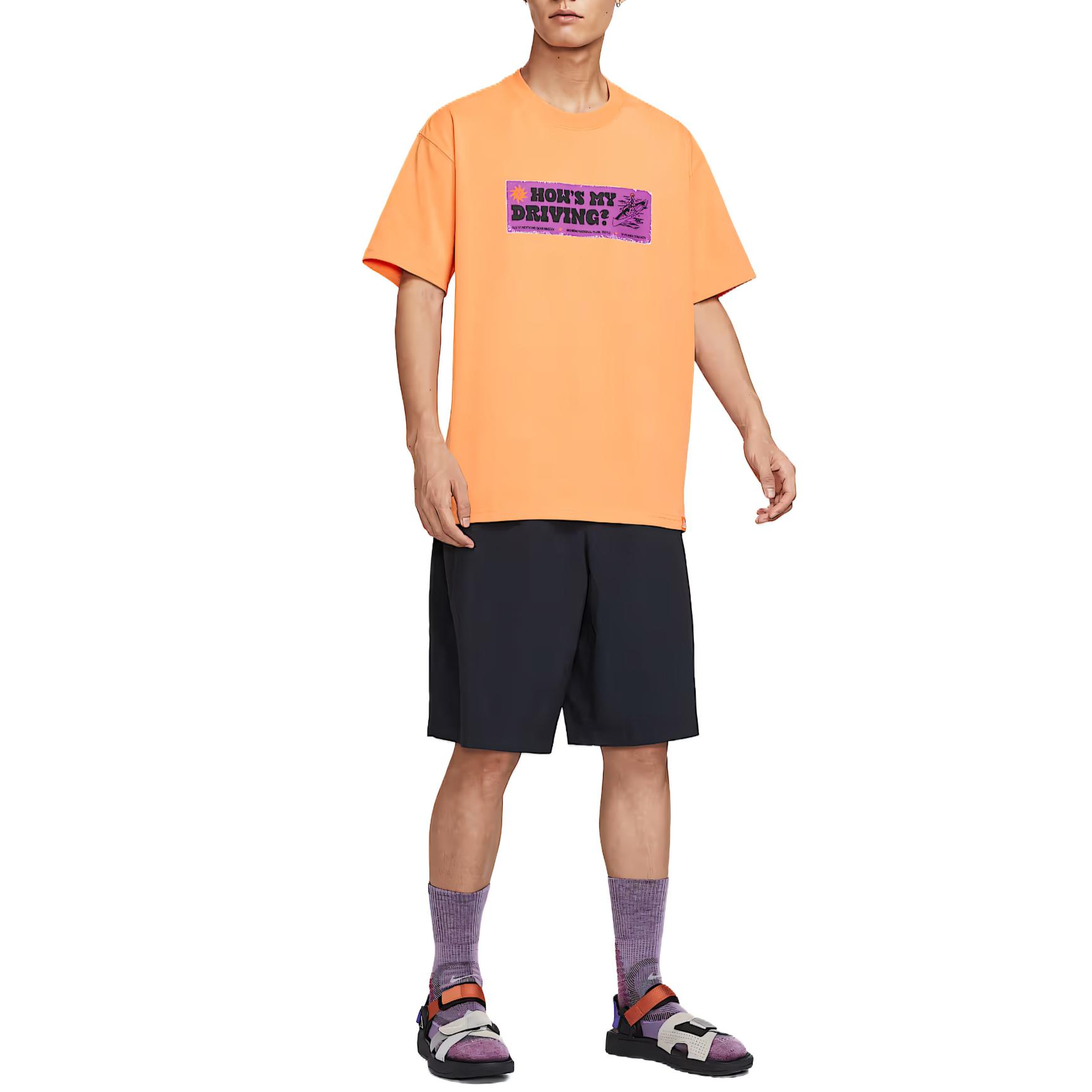 Nike ACG T Shirts Men s Marrakesh Orange Crew Neck HV1295-833 L