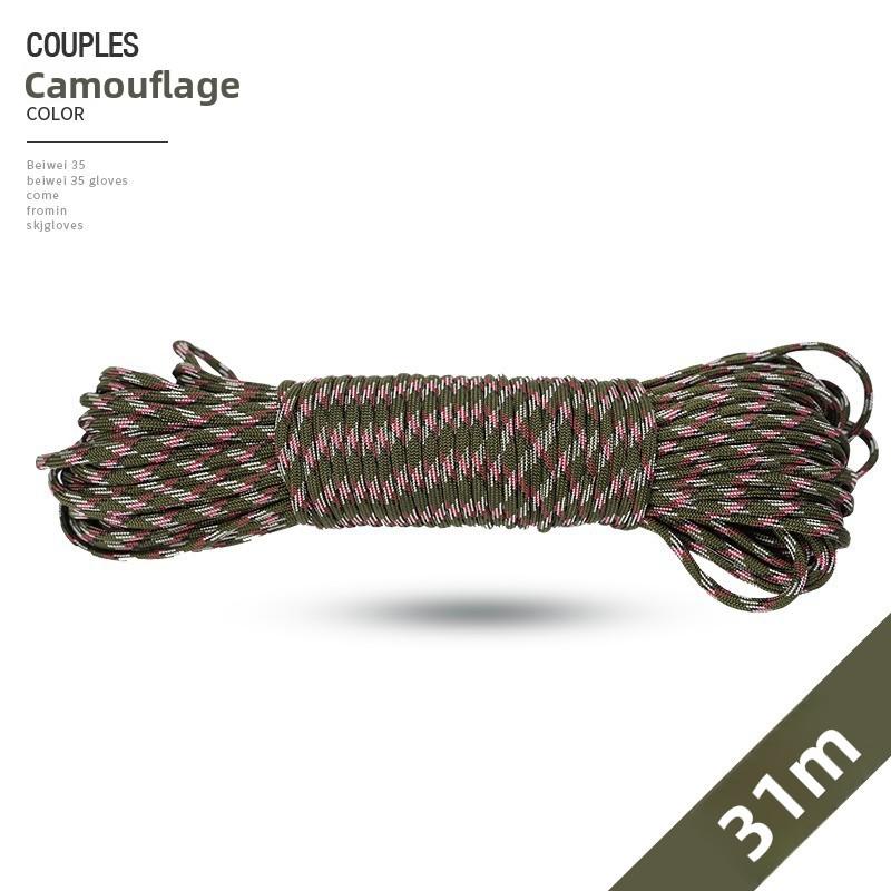 4MM 7 Core Paracord Rope Braided Core Cord Survival Emergency Outdoor Camping Utility Rope 31m Per Bundle AT6726 31m