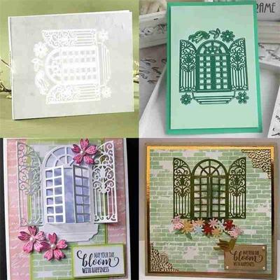 Duże Okno Metalowe Wykrojniki Szablon do DIY Scrapbooking Album Fotograficzny Tłoczenie Papieru Kartki Rzemiosło Wycinanki