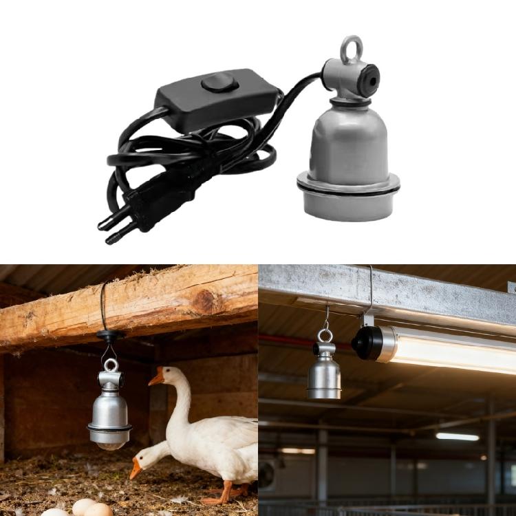 Aluminum Die Cast E27 Lamp Holder with Line Switches for Reliability Performances and Bulb Versatilities