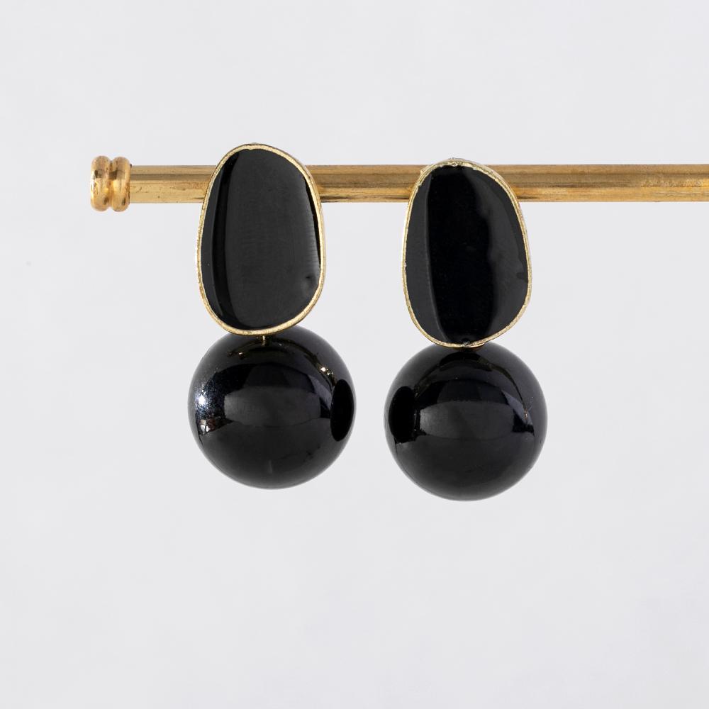 

Pinkdudu Сплав, емаль, сережки в корейському стилі, жіночі сережки Temperament Commuter High Sense Creative Series PD1254 чорний