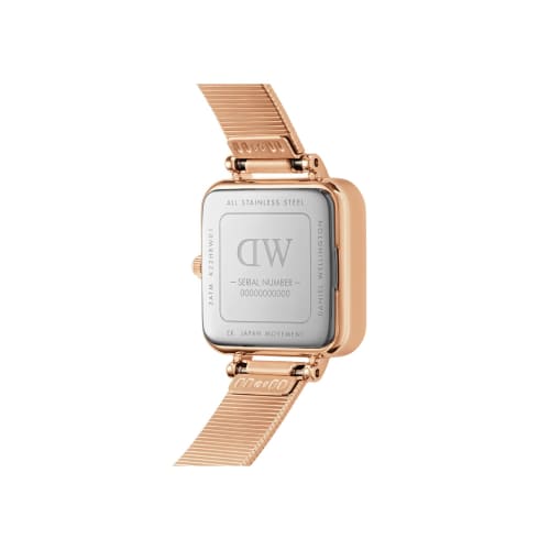 [Official Shop/Authentic Import/2-Year Warranty] Daniel Wellington DW Women's Quadro Studio 22x22 RG White Watch, Vintage Square Design, Stylish and C