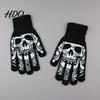 Funny Scary Party Costume Props Halloween Glow‑In‑The‑Dark Skeleton Knit Gloves Luminous Skull Bone Print Atmospheric Photo Full‑Finger