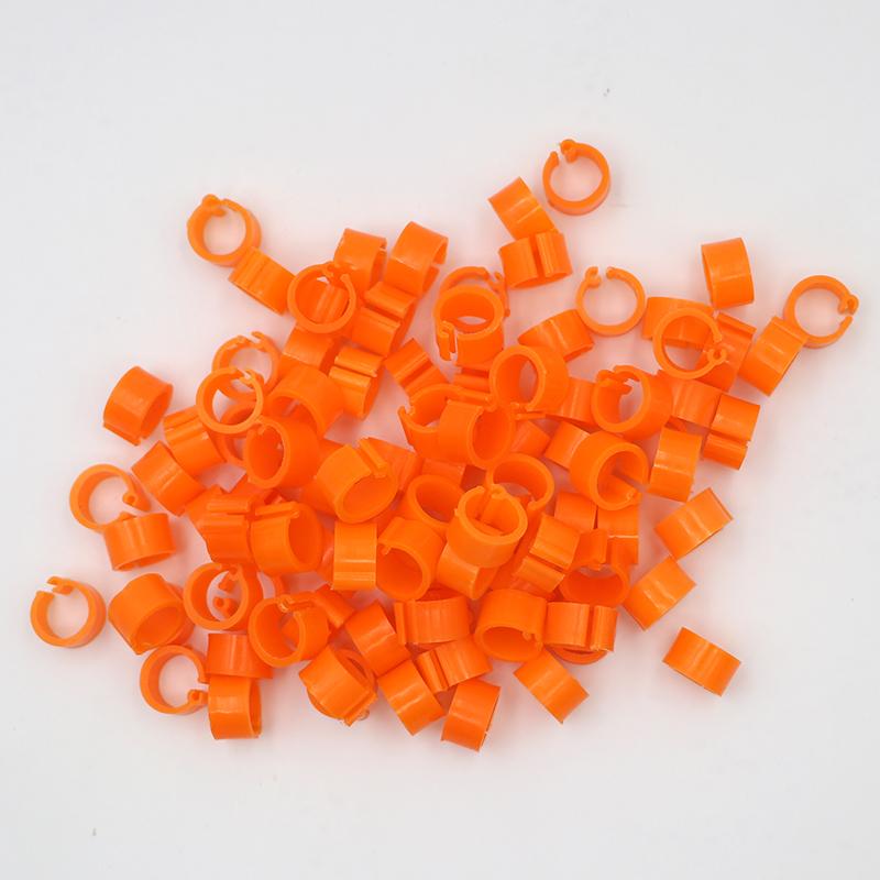 100Pcs Birds Pigeon Foot Rings Small Poultry Foot Ring 10 Colors Plastic Dove Clip Quail Pigeon Foot Ring Pet Bird Supplies
