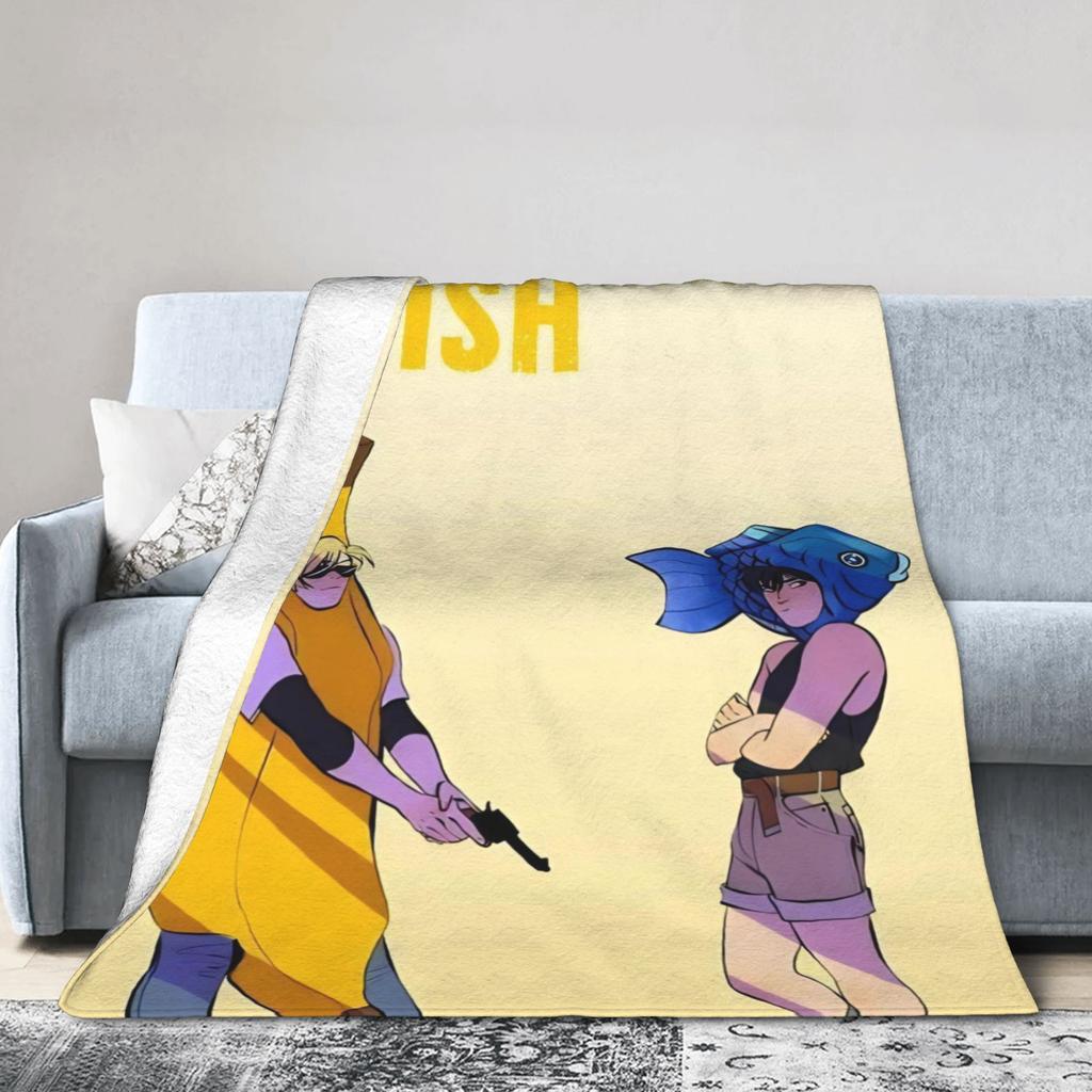 Banana Fish Anime Zubehör Decke Ultra Weich Überwurfdecken für Wohnzimmer 50x60 Zoll Mehrgrößen Überwürfe Und Decken