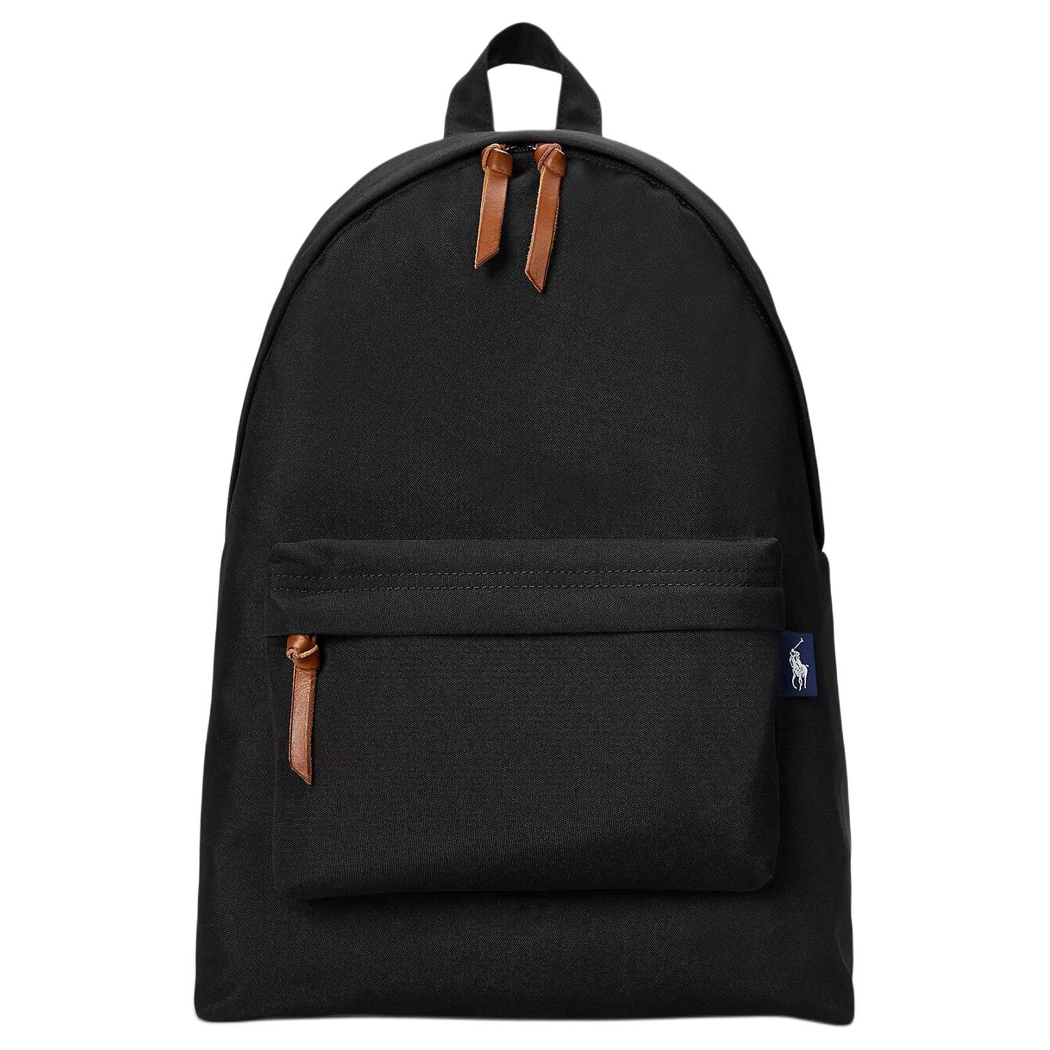 

Polo Ralph Lauren Logo Zipper Closure Polyester Backpack Women backpack Black MAPOBGS01320182 Basic Set (Bag+Dust Bag)