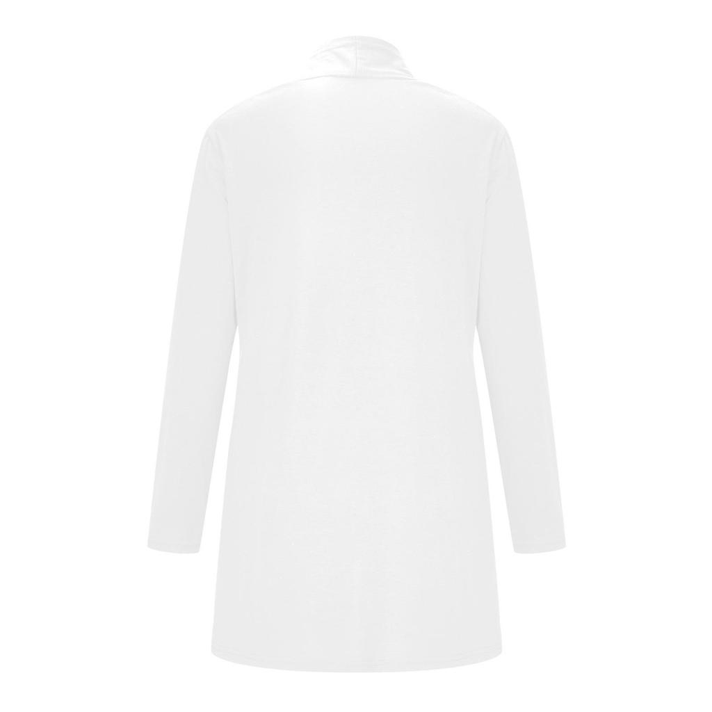 European and American Women's Knit Long Sleeve Solid Cardigan with Pockets - In Stock