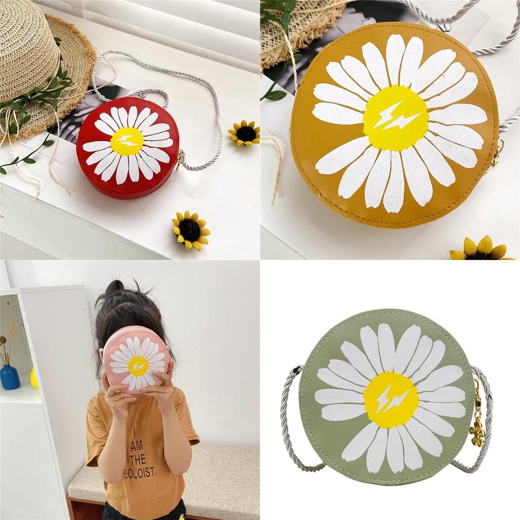 Daisy Round Fashion Kids Shoulder Bag Super Cute Girl Crossbody Bag Daily Style
