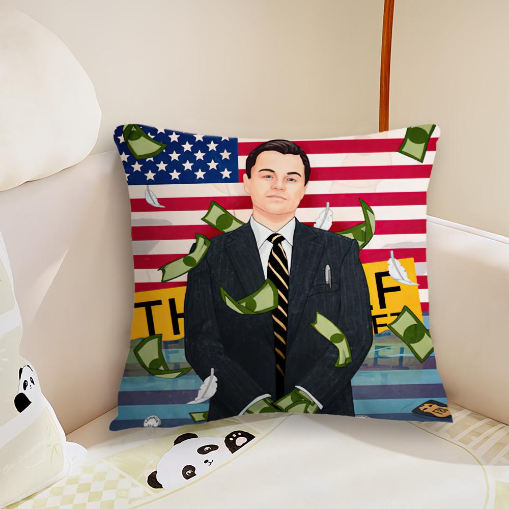 Movie WWolf Wwall Street Cushion Cover Pillow Case Plush Fabric Soft Double Sided Print Sofa Cushion Cover Throw Pillow Covers