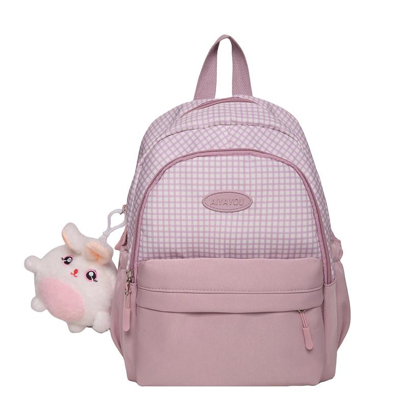Soft Girl Cute Girl Backpack Primary and Secondary School Student Spring Outing Travel Bag High-value Leisure Time Shangshu Bag