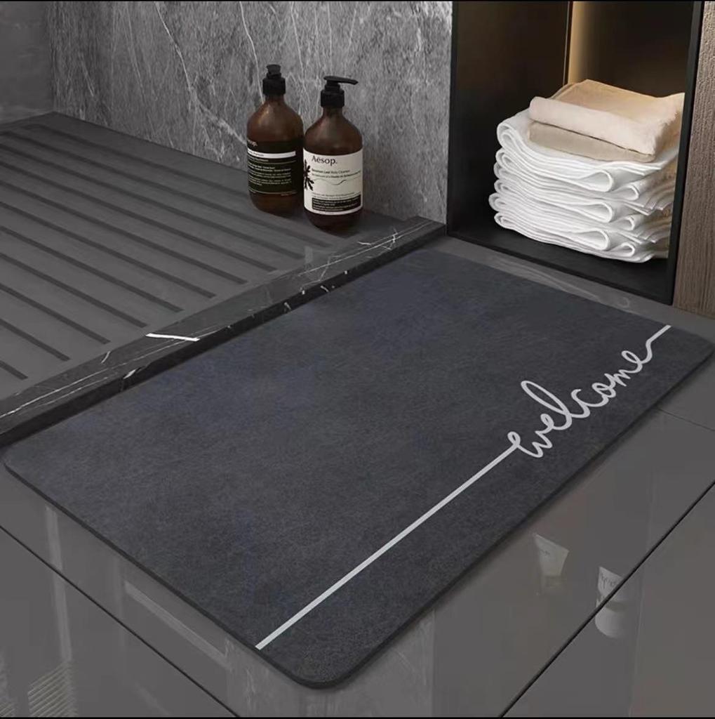 Diatom Mud Toilet Absorbent Floor Mat, Bathroom Anti Slip Floor Mat, Entrance Door Mat, Dirt Resistant Mat, Household Carpet