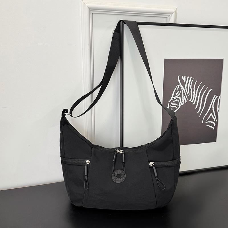 Casual Style Nylon Women'S Shoulder Bag Lightweight Soft Single Shoulder Backpack Large Capacity Tote Bag Casual Outing Shopping