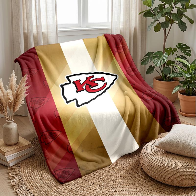 Coperta in Flanella Pile Kansas City Chiefs Coperta Calda e Accogliente per Divano Letto Viaggio Uso in Tutte le Stagioni