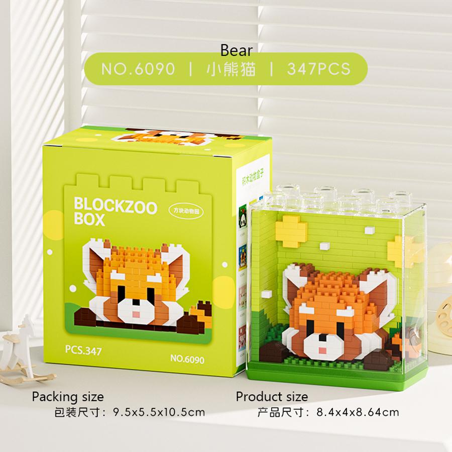 Tiere Zoo Bausteine Set Modell Zusammenbau Mikrosteine Kinderspielzeug Stapelblock Desktop Dekoration Weihnachtsgeschenke