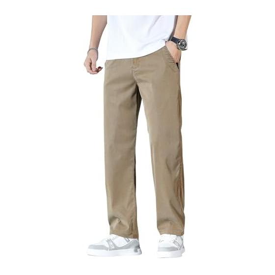 [HMT] Trousers, Men s Summer Clothes, Cool Feeling, Slacks, Popular, Wide Tapered Pants, Lightweight, Quick Drying, Straight Pants, Loose, Large